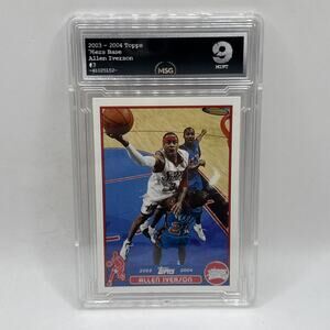 2003-04 Topps Philadelphia 76ers Basketball Card #3 Allen Iverson Graded 9 NBA